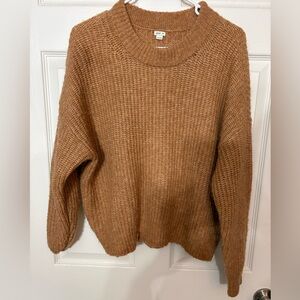 Aerie Warm Brown Crew Neck Sweater